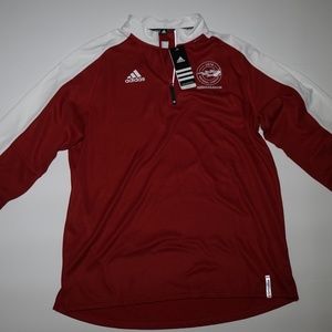 NEW Adidas Climalite 1/4 Zip Red/White Jacket